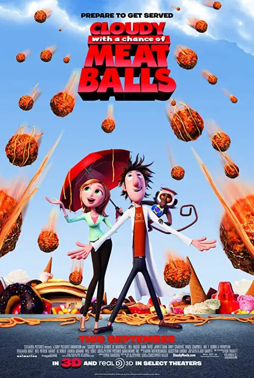 Cloudy with a chance of meatballs poster - vegamovies, VegaMoviesv.com